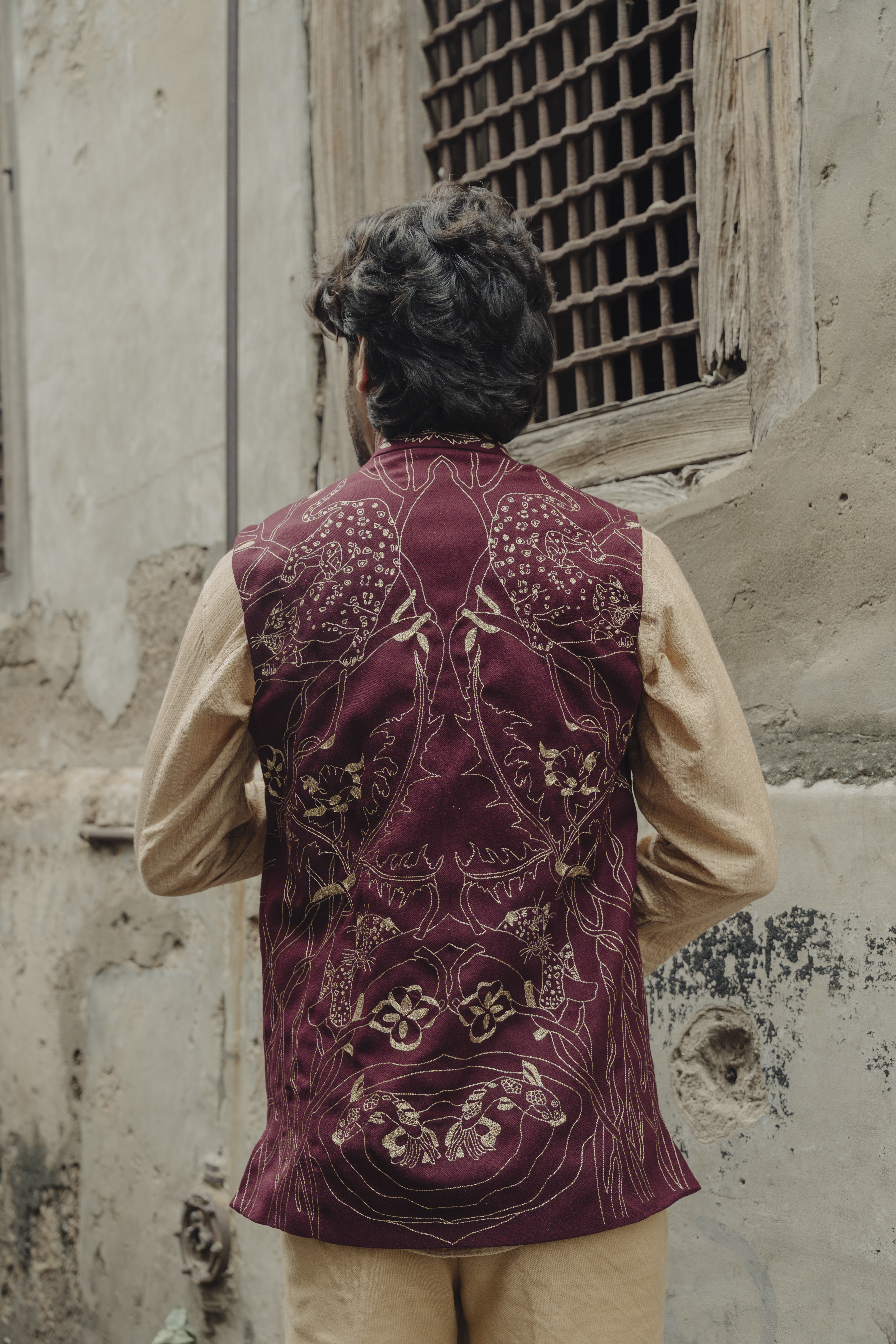 Leopard Embroidery Waistcoat 2